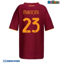 Camisa de Futebol AS Roma Gianluca Mancini #23 Equipamento Principal Mulheres 2025-26 Manga Curta